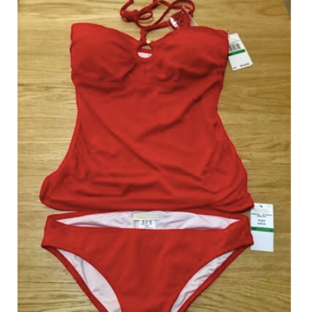 Michael Kors Cruise 2019 Red Tankini NWT